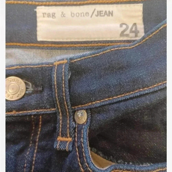 Rag & Bone Low Rise Heritage Colour Skinny Dark Wash Jeans Size 24 - Picture 10 of 11